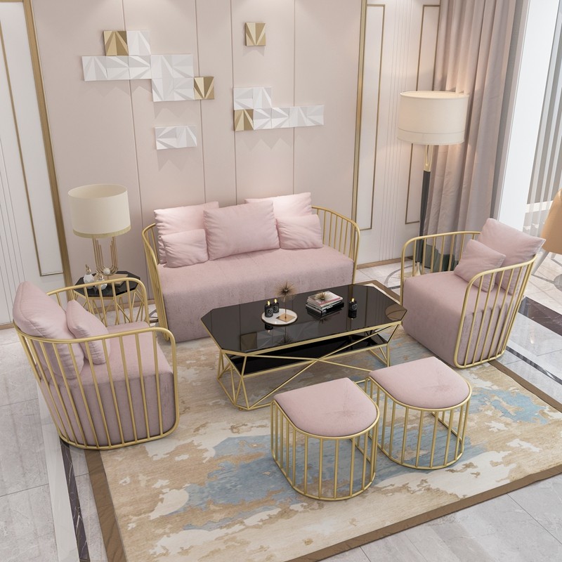 Popular light extravagant tea table Nordic rectangular tempered glass table small family type Double-layer fashion creative minimalist postmodern