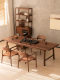 North American Black Walnut Tea Table and Chair Set, Transforming the Living Room into a Tea Room, Office Tea Table, Zen Song-Style Aesthetics