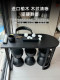 New Wabi-Sabi Style Balcony Small Tea Table and Chair Set, New Chinese-Style Tea Brewing Table in Charcoal Black, Dry Brewing Tea Table Against the Wall