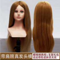 With shoulder dummy head model braid hair hair makeup practice can be scalded head model model head