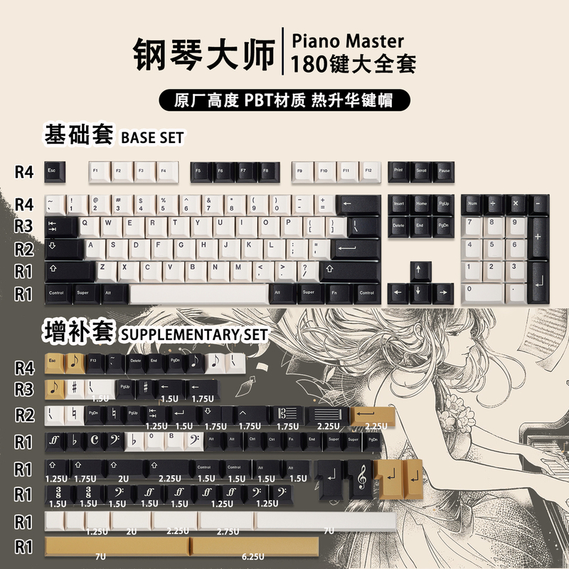Gmk Maestro Master Original Height Pbt Five-Sided Dye-Sublimation Keycaps Captor Mechanical Keyboard Daylight Gmk Maestro Master Original Height Pbt Five-Sided Dye-Sublimation Keycaps Captor Mechanical Keyboard Daylight