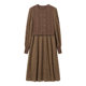 Fake two-piece knitted dress feminine celebrity women's clothing autumn 2023 new spring and autumn style long skirt