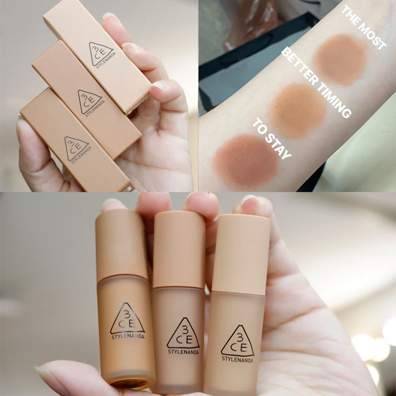 Spot Korea 3CE the most liquid eye shadow matte light slick slip soil nude fine tears