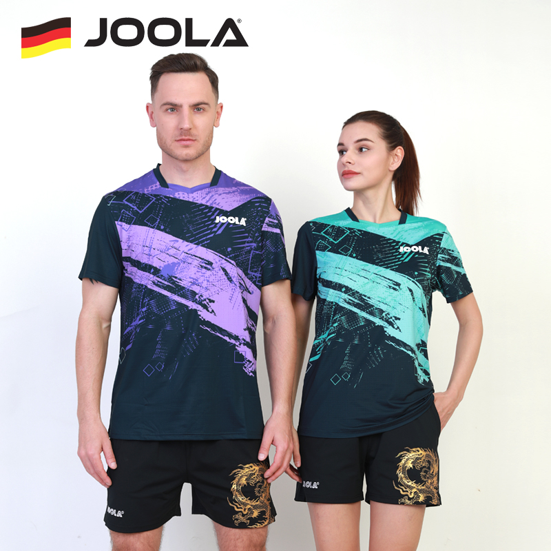 JOOLA Youlaura Spring Summer Table Tennis Conserve short sleeves Men and women Sports Breathable Comfort Competition Jersey Tee-Taobao