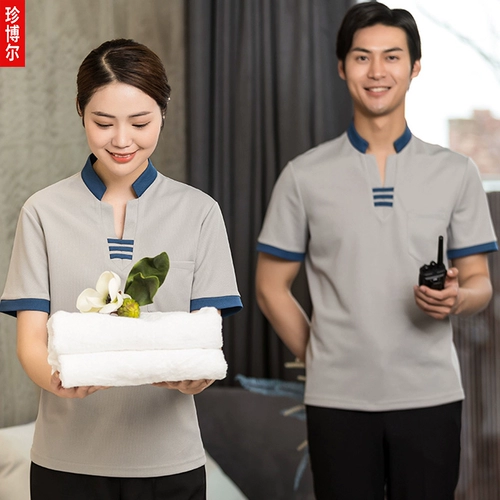 Летняя одежда для работы, комнатная футболка подходит для мужчин и женщин, короткий рукав