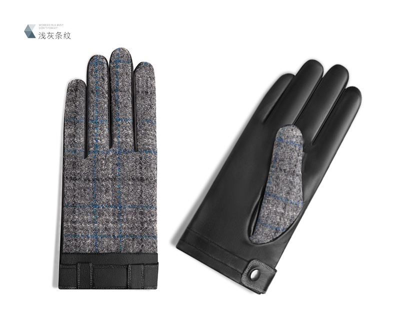 Gants pour homme      en peau de mouton - Ref 2782470 Image 17