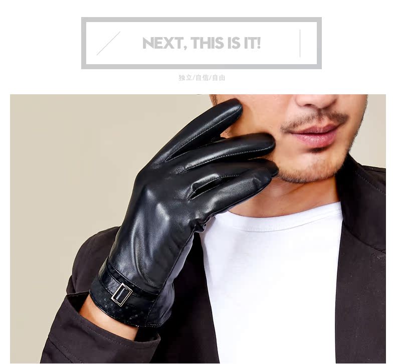 Gants pour homme      en peau de mouton - Ref 2782468 Image 11