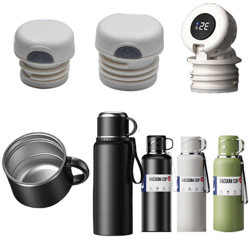 Large-Capacity Thermos Cup Inner Lid, Outer Lid, Drinking Lid, Pop-Up Inner Plug Switch, Smart Cup Lid, Handle Lid Accessories