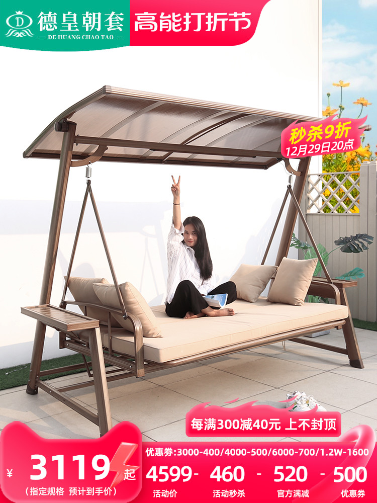 Sân ngoài trời xích đu Võng 4 người ngoài trời sân vườn B&B giải trí internet người nổi tiếng xích đu ghế giải trí giường