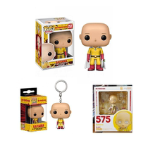 Hand-made FunkoPOP one punch superman peripheral Saitama teacher Q version hand-made model keychain decoration pendant