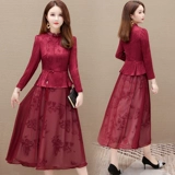 Свадебное платье, осеннее элитное ципао для матери, коллекция 2023, в западном стиле