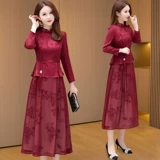 Свадебное платье, осеннее элитное ципао для матери, коллекция 2023, в западном стиле