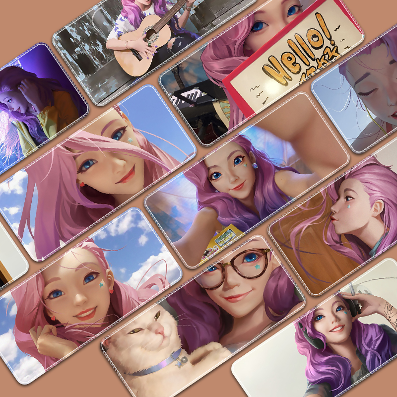 Mouse Pads Thickened for Greater Beauty Girls Cartoon Wrists Electric Race Games Big Numbers Cartoon Homers Laptop Computer Desk Cushion Students Hero League Set Up Custom Mat Men Washable LOL