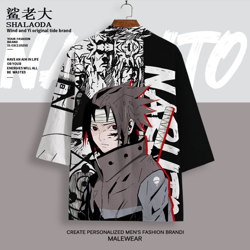 Naruto Cosplay Robe Jacket Men's Anime Merchandise Thin Shirt Two-Dimensional Cardigan Cloak Top