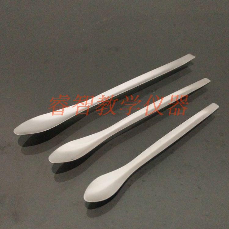 Stainless steel spoon three sets of 3 * 1 large small and medium chemical laboratory reagent spoon teaching instrument