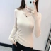 Thời trang Hàn Quốc 2020 mới xếp li dây rút ren-up slim-fit áo len nữ dài tay áo thun chui đầu chạm đáy - Đan Cardigan