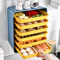 Kitchen dish preparation plate multi-layer household shelf wall hanging kitchen side dish artifact dish dish sub-plate superimposed side dish plate