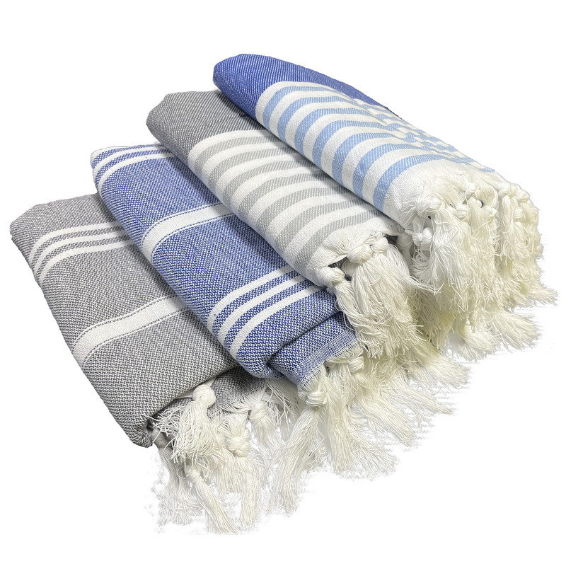Mutao Outdoor Striped Turkish Sports Towel Fitness Badminton Men's and Women's Pure Cotton Running Absorbent Beach Towel