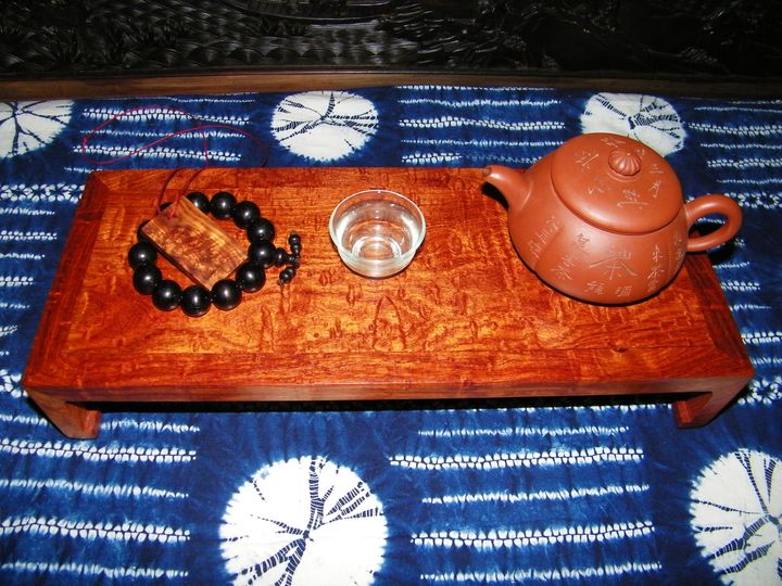 Red Wood Burmese Flowers Pear Big Fruit Purple Sandalwood Bubble Mortise Structure Strip Case Base Sleeping Pillow Tea Table