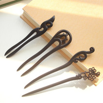 Natural black sandalwood hairpin like a auspicious cloud rich flower plum hair ornaments a variety of choices