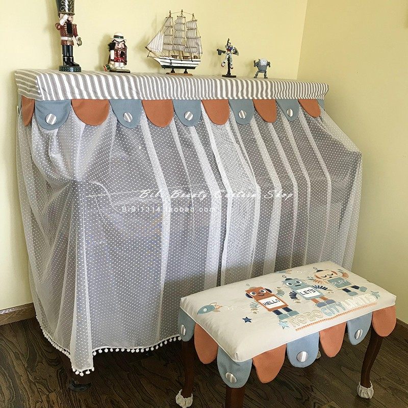 Original Nordic simple color thickening cotton dustproof robot piano cover boys and girls piano set customization