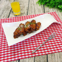 Pure white ceramic Western plate Creative hotel Western tableware Square fish plate Creative steak plate Sushi plate