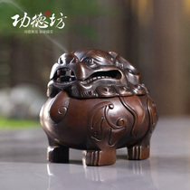 Gongdefang pure copper incense burner creative sandalwood pan incense burner home antique home aromatherapy decoration