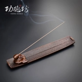 功德坊 Линия ароматная ароматная печь Pure Copper Lotus Leaf Creative Horizontal Sandalwood Agarwood печь чайная церемония гостиная украшения