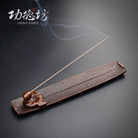 功德坊 Линия ароматная ароматная печь Pure Copper Lotus Leaf Creative Horizontal Sandalwood Agarwood печь чайная церемония гостиная украшения