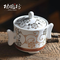 Gongdefang New essential oil incense burner antique plug-in bedroom retro sandalwood stove ceramic indoor electronic aromatherapy stove