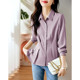 Simple and Elegant Shirt 2023 Spring and Autumn New Fashion Chic Design Slim Thin Versatile Fashionable Intellectual Shirt for Women
