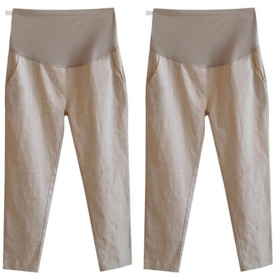 Maternity Pants for Spring and Autumn, Thin Casual Carrot-Style Leggings for Summer, 2026 New Model for Petite Pregnant Women, Summer Wear — 5