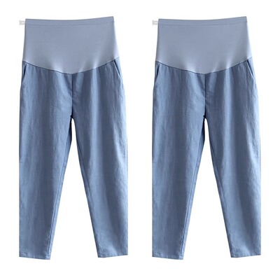 Maternity Pants for Spring and Autumn, Thin Casual Carrot-Style Leggings for Summer, 2026 New Model for Petite Pregnant Women, Summer Wear — 2