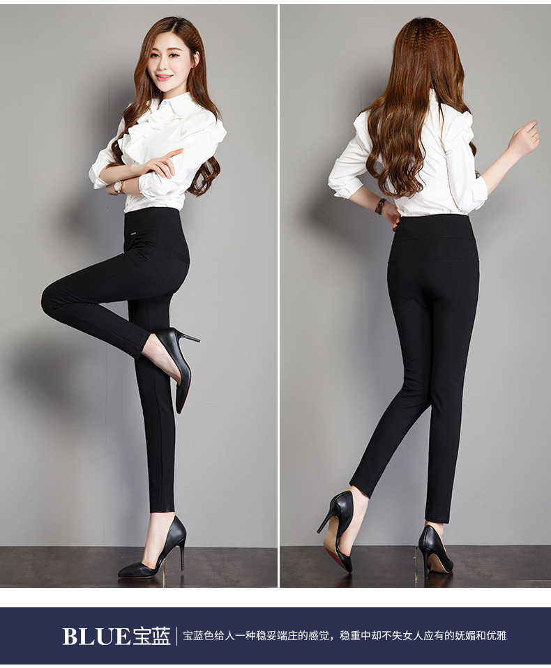 Người Nam Cực mặc quần legging chân bút chì mảnh mỏng màu đen nữ cao eo mùa hè mập mạp cỡ lớn mẹ trung niên mua quần áo