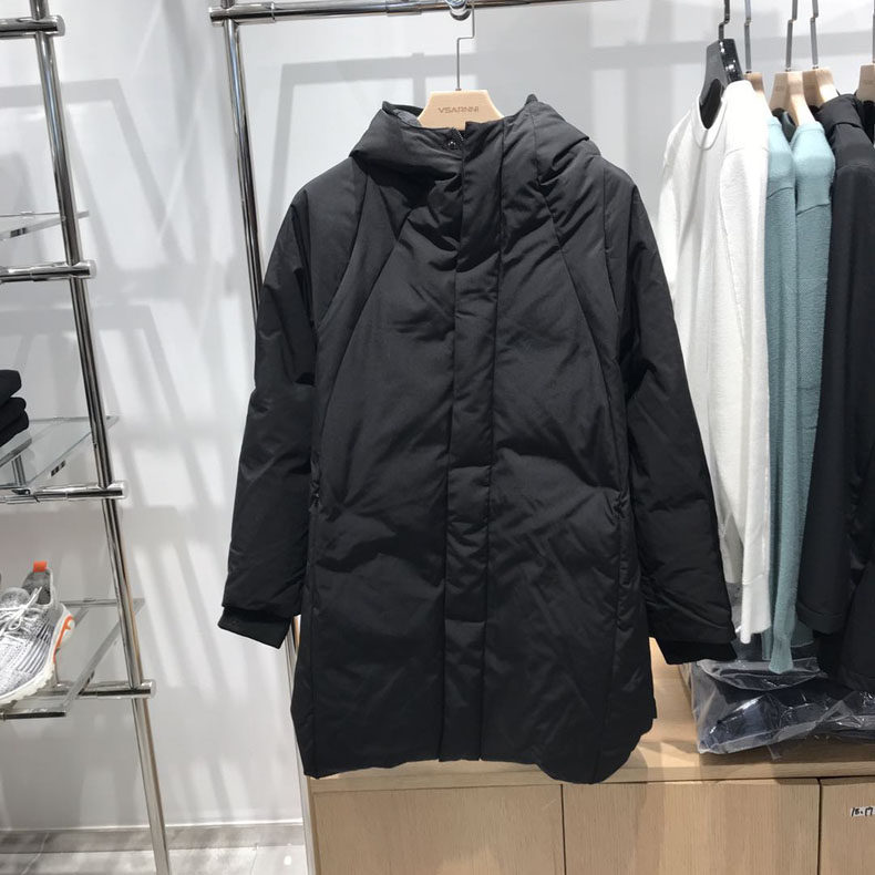 Wei Kejia slightly high winter thickened down jacket men's medium and long version Korean version of the casual slim type white duck down down men X