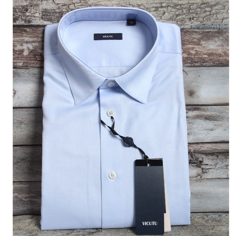 Witable Family Special Cabinet Men Long Sleeve Shirt Pure Cotton Free Ironing Business Career Suit Positive Dress Long Sleeve Shirt #