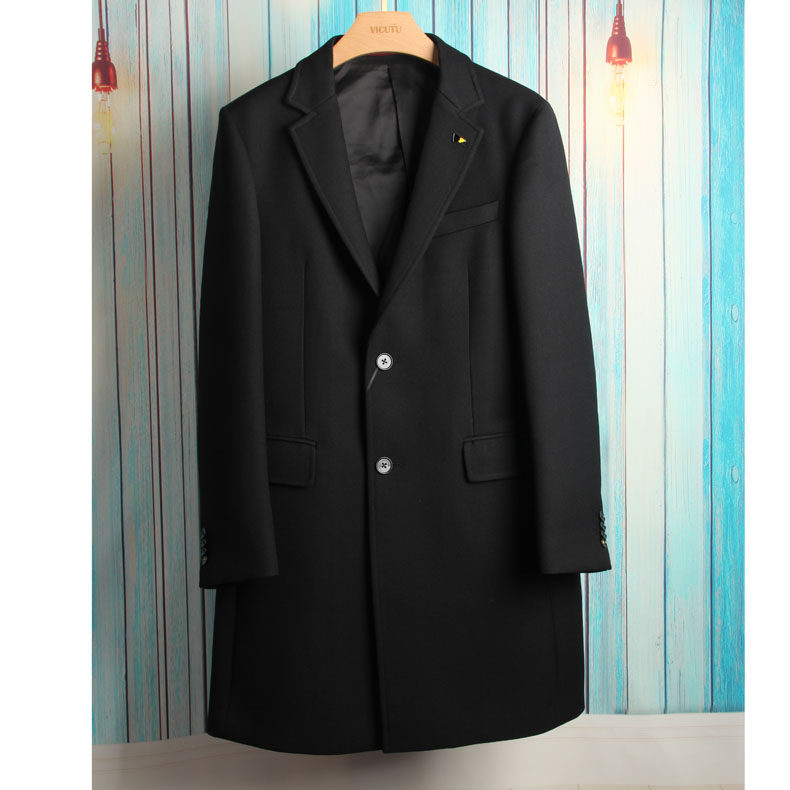 Weiko Customer Men's Mao-clothes Fix Medium-Edition Wool Warm Coat
