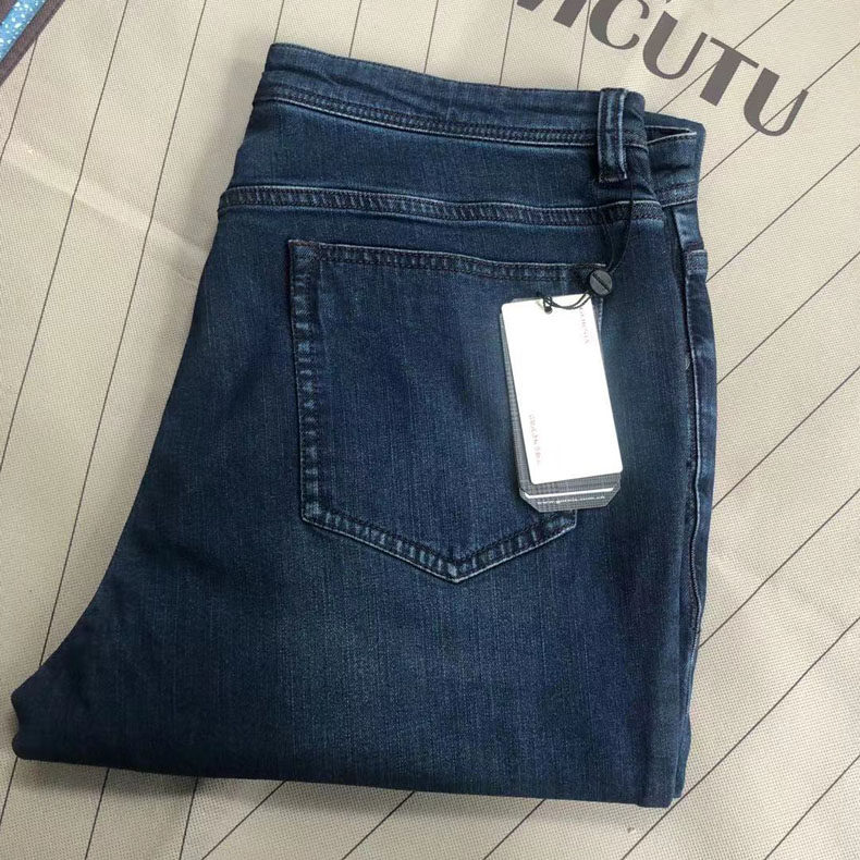 Weikejia high-end Groo men's jeans cotton comfortable breathable micro-elastic slim jeans fashion casual pants