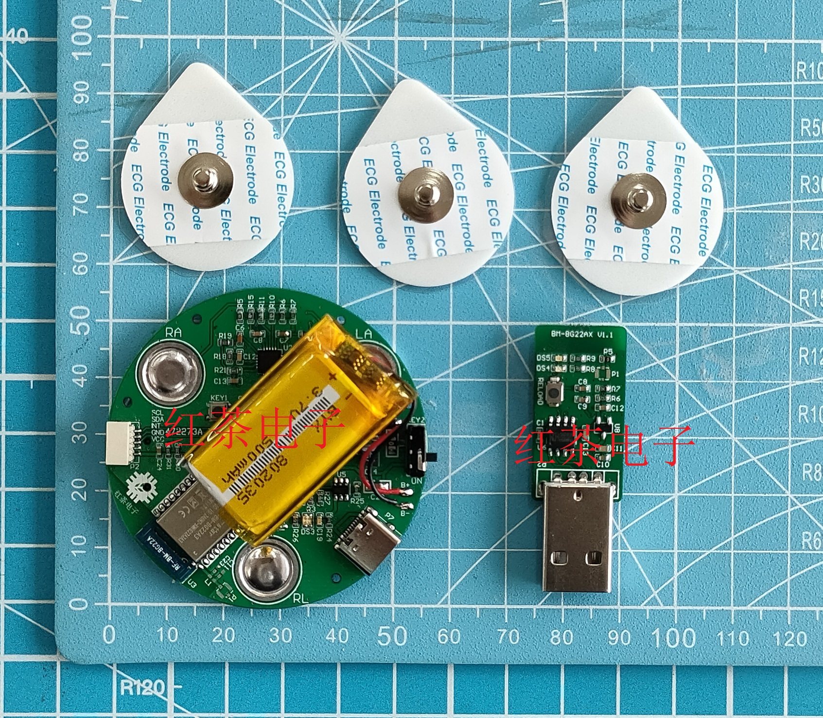 AD8232单导联心电图ECG采集模块EMG肌电绘图TF蓝牙WIFI STM32定制