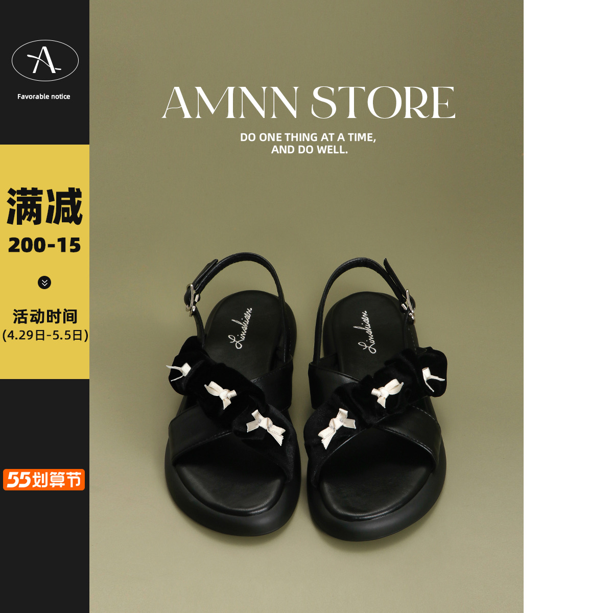 AMNN original butterfly knot fairy wind cross with flat bottom sandal design Sensation Small Crowd Outwear and Damp Slippers