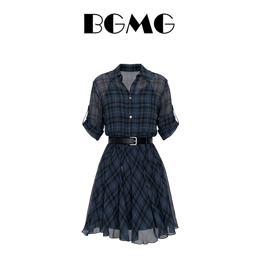 Retro plaid shirt, slimming and elegant dress for women, new summer 2026 style, super beautiful and stylish outfit.