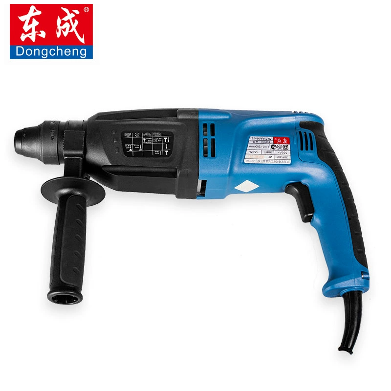 Máy khoan va đập điện nhẹ Dongcheng FF05-26 Máy khoan điện đa năng ba chức năng tay cầm tròn có thể điều chỉnh tốc độ dụng cụ điện  Máy khoan đa năng