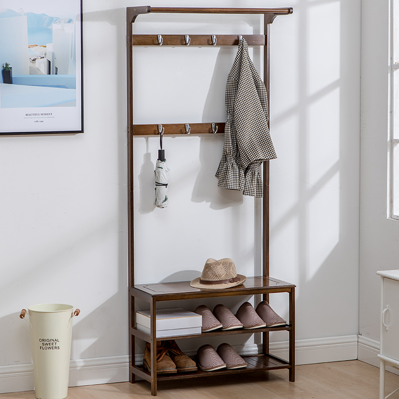 Simple foyer cabinet Shoe cabinet Coat cabinet Coat rack Floor shoe rack hanger combination shoe stool Living room clothes rack