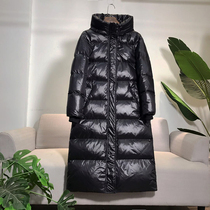 Off-season down jacket womens long knee thickening bright white duck down fashion Korean version 2021 New clearance explosion