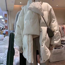 Anti-season clearance Dongdaemun down jacket womens long Korean loose scarf fashion white duck down new explosive models
