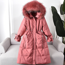 Anti-season down jacket womens long knee Korean version of loose thick waist fashion students 2020 new explosion