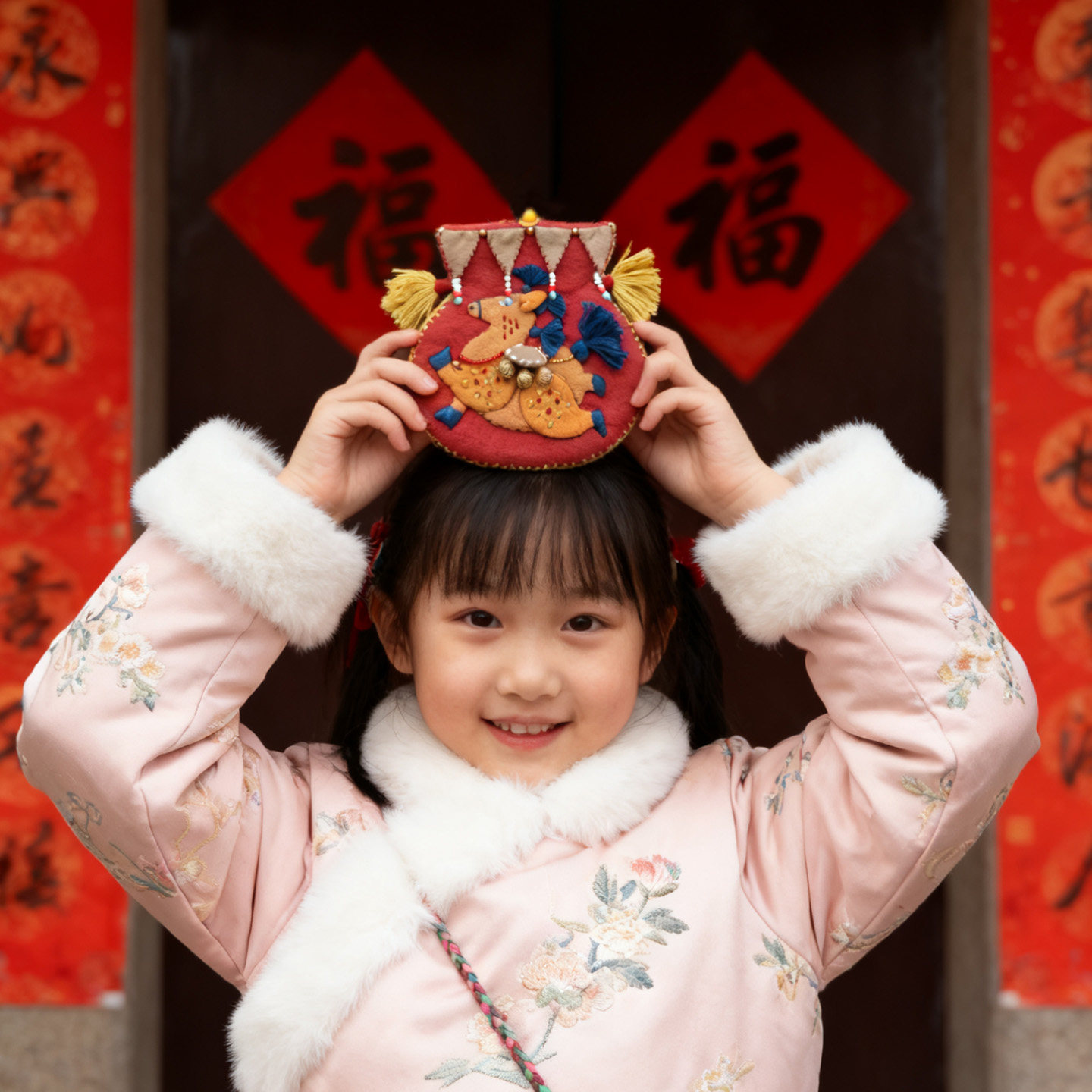 Fangyangban Little Horse Sachet Embroidery Handmade DIY Material Kit Self-embroidered Peace Charm Portable Blessing Bag New Year Gift - Thumbnail 4