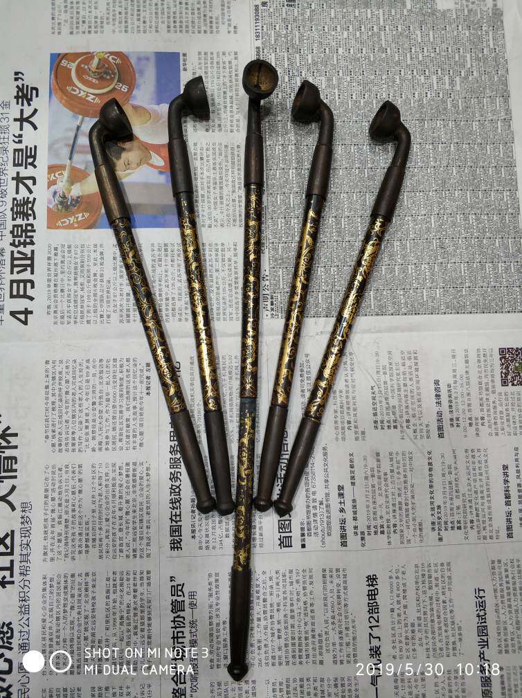 Tsunami Chang brass antique dry smoke bag decker scattered small pipe gun