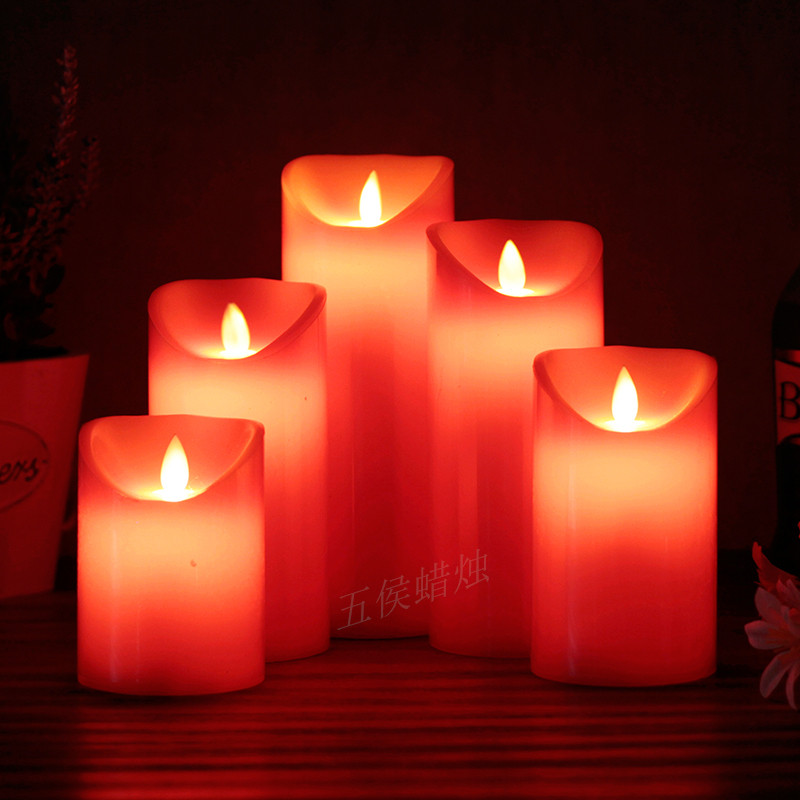 Red LED Electronic Charging Candlelight New Year Festival Wedding Festival Hotel smoke-free dining table for Buddha Decoration Simulation