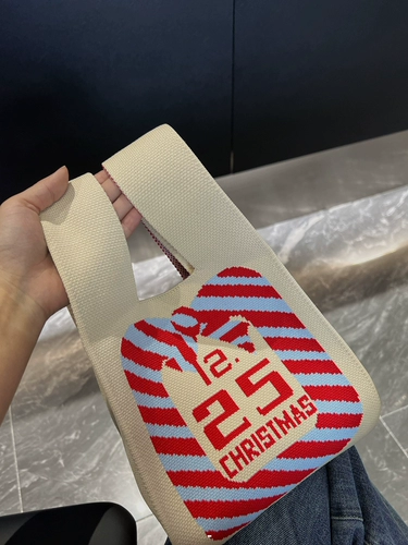 Праздничнная вместительная и большая небольшая сумка, трикотажная сумка через плечо, система хранения, сумка на запястье, в корейском стиле